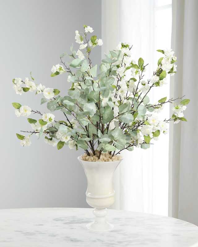 Whispers in the Wind 39" Faux Floral Arrangement in Glass Vase
